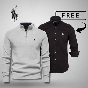 Style & Comfort Premium – Half-Zip Jumper + FREE Classic Shirt