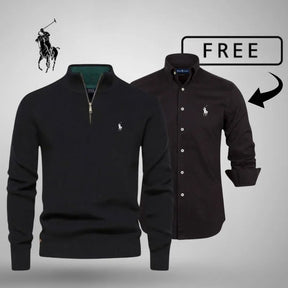 Style & Comfort Premium – Half-Zip Jumper + FREE Classic Shirt
