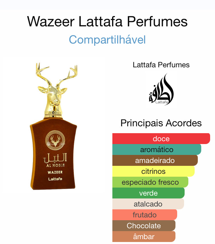 Al Noble da Lattafa Al Noble Wazeer Eau De Parfum 100ml