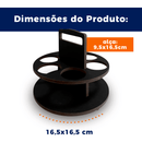 Kit Porta Tempero MDF com Alça e 6 Potes Plástico 130ml Tampa Dosadora Dupla Para Temperos Especiarias Condimentos Organização de Cozinha Bancada Dispensa