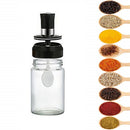 Kit 4 Potes Vidro Com Colher Tempero Condimento Sal Açucar Transparente