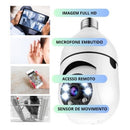 Câmera De Segurança Ip Wifi Full HD 2 Lentes Visão Noturna Microfone Durawell App V360 Pro