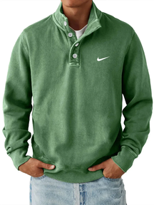 Nike – Classic Button Collar Sweatshirt