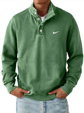 Nike – Classic Button Collar Sweatshirt