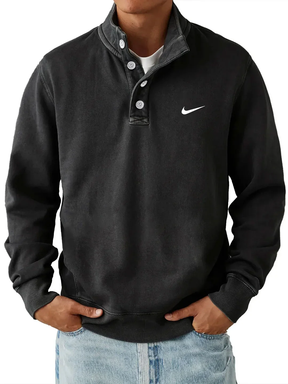 Nike – Classic Button Collar Sweatshirt