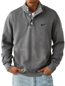 Nike – Classic Button Collar Sweatshirt